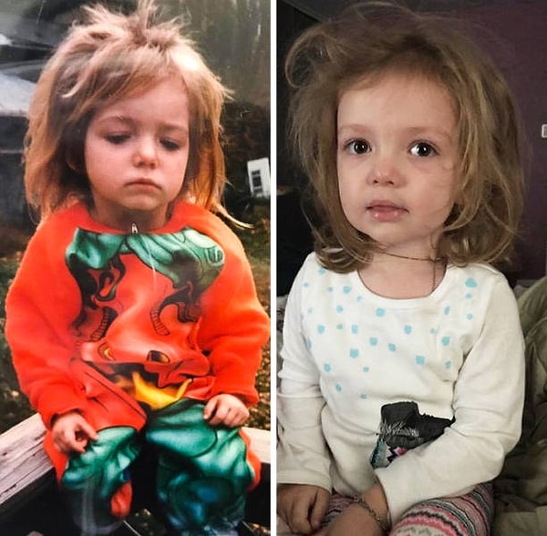 5. «Я в 3 vs моя дочь в 3»