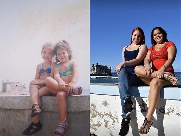 10. "Kuzenimle Küba tatilimiz. İlk fotoğraf 1997, ikincisi ise 2017 yılına ait."