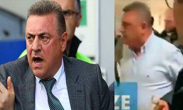 Rizespor Başkanı Hasan Kartal, Trabzonspor maçı sonrası, Trabzon Havaalanı girişinde X ray'den geçmesini isteyen polislerle tartıştı.