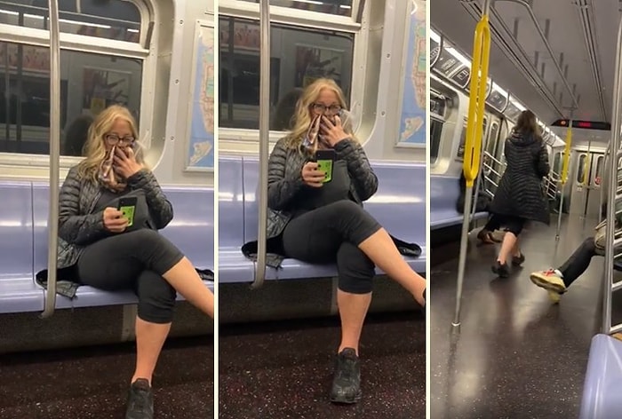 Kendisini Görünce Ağzını Kapatan Kadını Öksürerek Troll'leyen Asyalı Genç!