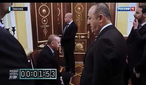 Rus Devlet Televizyonu, Türk Heyetinin Putin'le Görüşme Öncesi Bekletilmesini Kronometre Tutarak Yayınladı
