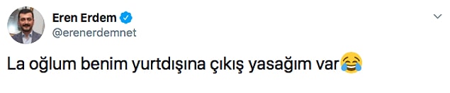 Fakat Akit, Eren Erdem'in yurt dışına çıkış yasağının olduğunu da unutmuştu. 😂