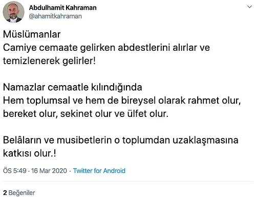 Diyanetin Cemaatle Namaza Ara Vermesine Sert Tepki Göstererek Uzaklara Dalmamızı Sağlayan İnsanlar