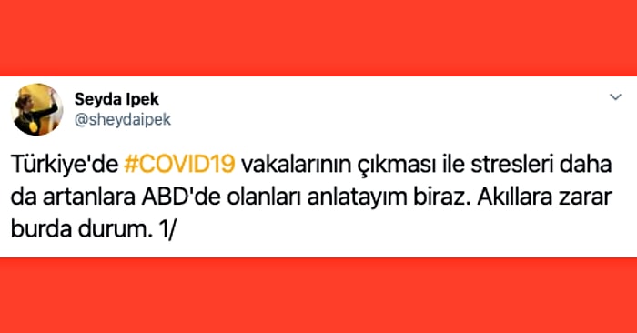 ABD'de Koronavirüs Salgınına Dair 'Alınamayan' Önlemleri Anlatan Bu Paylaşımı Şaşkınlık İçinde Okuyacaksınız!