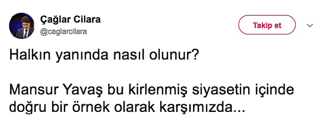 İşte sosyal medyada Mansur Yavaş sevgisini gösterenlerden bazıları...