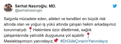 Ankara Üniversitesi'nin İnceleme Başlattığı 'Koronavirüs Uyarısı' Yapan Doktora Destek: #DrGüleÇınarınYanındayız