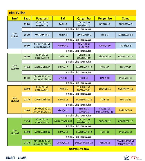 Ders Programı Açıklandı: Uzaktan Eğitim 23 Mart'ta Başlıyor