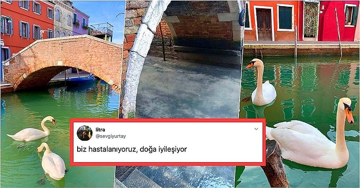 Doğa Kendisinin Olanı Geri Alıyor! Venedik'te İnsanlar Evlere Kapanınca Kanalların Geldiği Hal Çok Şaşırttı