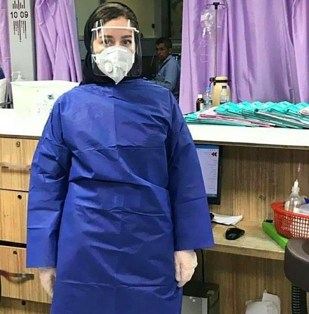 19. İran'da Koronavirüs ile mücadele eden hemşire