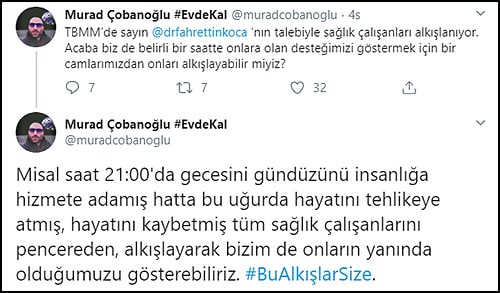 Sağlık Çalışanlarına Destek İçin Bu Akşam 21:00'da Alkış Eylemi Yapılacak ????