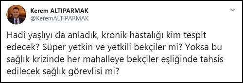 65 Yaş ve Üstü Kişilere Sokağa Çıkma Yasağı