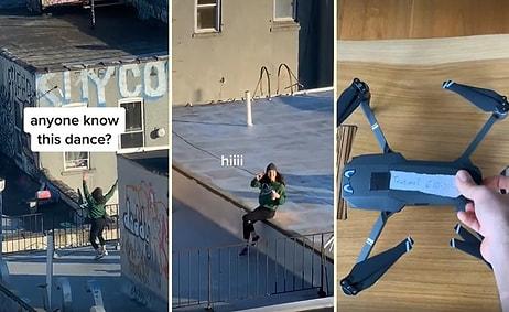Karantina Altındayken Çatıda Dans Ederken Gördüğü Kadına Drone ile Numarasını Gönderen Adam