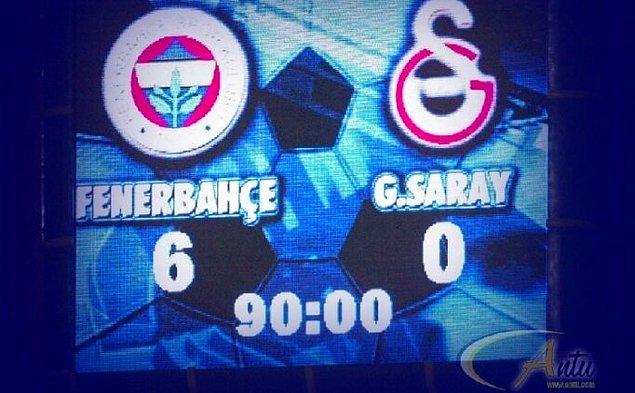 6. 6 Kasım 2002 /  Fenerbahçe-Galatasaray: 6-0