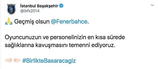 Bu açıklamdan sonra Fenerbahçe'ye 'geçmiş olsun' mesajları gelmeye başladı: