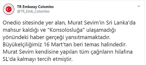 Sri Lanka'da Mahsur Kaldığını Söyleyen Türk Gezgine Yanıt Geldi: 'Çağrılara Rağmen Kalmayı Tercih Etti'