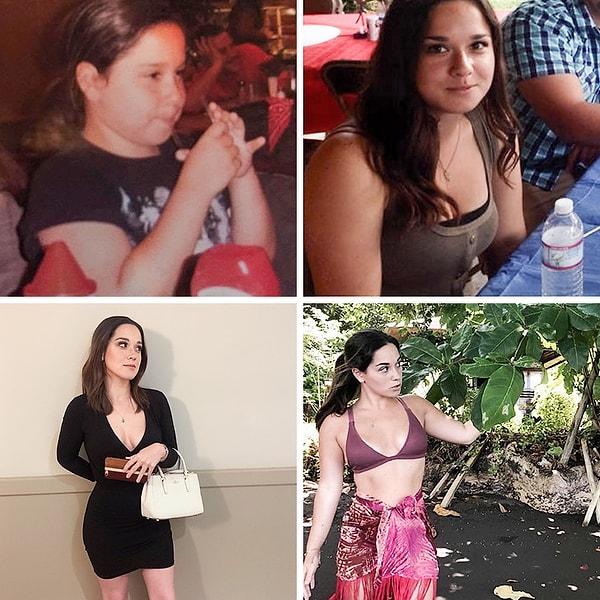 17. "6, 16, 21 ve 23 yaşlarındaki hallerim. Bütün hayatım boyunca kilolarımla mücadele ettim ama bu son 2 yılda sağlıklı bir kiloya kavuştuğumu ve kendime çok güvendiğimi mutlulukla söyleyebilirim."