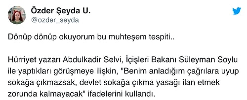 Abdülkadir Selvi 'Formülü' Verdi: 'Evde Oturursanız Sokağa Çıkma Yasağına Gerek Kalmaz'