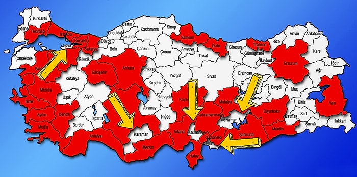 Giriş Çıkış Yasağı Olan İllerin Ortasında Kalan Yalova, Osmaniye, Kilis, Karaman ve Adıyaman’a Ne Olacak?