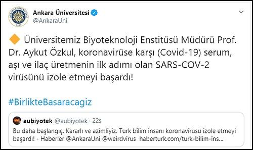 Ankara Üniversitesi: 'Aşı ve İlaç Üretiminin İlk Adımı Olan Virüsün İzolasyonunu Başardık'