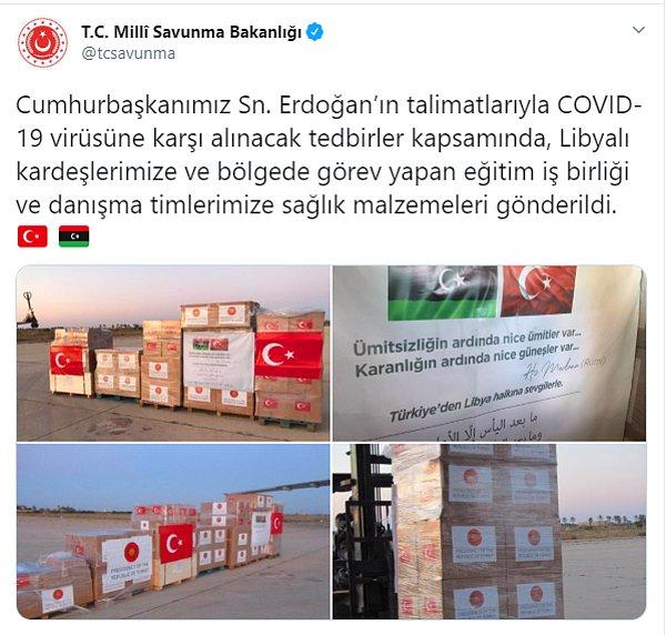 Türkiye Libya’ya da yardım malzemesi gönderdi