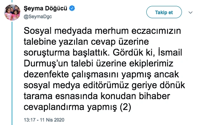 Koronavirüs Yüzünden Vefat Eden Eczacı İsmail Durmuş'a Sancaktepe Belediyesi'nden Öldüğü Gün Gelen İnanılmaz Cevap