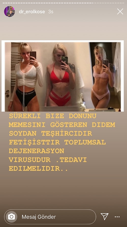 Erol Köse, Didem Soydan'ın İç Çamaşırlı Fotoğraflarını 'Pornocu, Fetişist' Diyerek Instagram Hesabından Paylaştı!