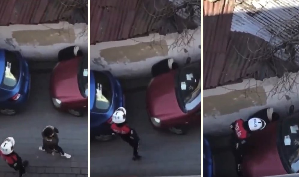 Sokağa Çıkma Yasağına Uymayıp Polisi Görünce Arabanın Yanına Saklanan Adamın Başarısız Girişimi