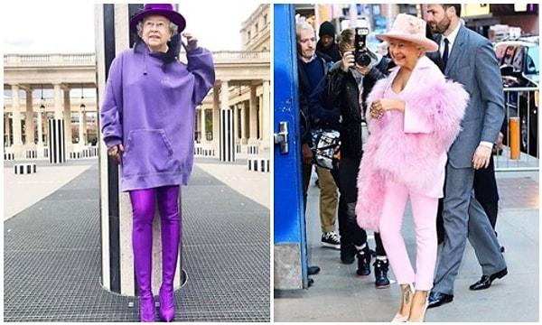 Kraliçenin renkli giyimiyle ön plana çıktığını hepimiz biliyoruz. Ama bu tarza bürüneceğini tahmin edemezdik!