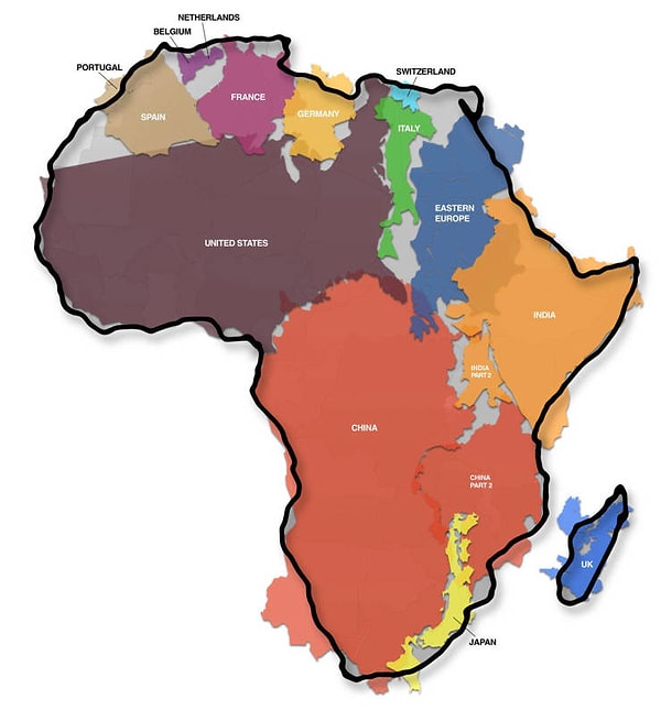 19. Как на самом деле огромна Африка: