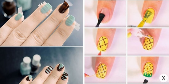 Biraz da Tırnaklarımız Şenlensin! Evde Kendi Kendinize Yapabileceğiniz Birbirinden Güzel Nail Art Örnekleri