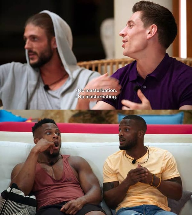 Hatta yarışmanın ilk bölümünde 'kendini tatmin' kısmı o kadar ağır gelmiş olacak ki Matthew ve David bunun ne demek olduğunu anlamamıştı!😂