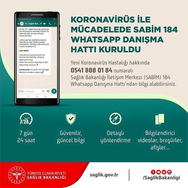 Sağlık Bakanlığı'ndan koronavirüs için 'WhatsApp Danışma Hattı'
