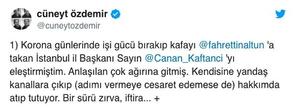 Özdemir bu kez Twitter hesabından tepki göstererek Kaftancıoğlu'nu akşamki canlı yayına davet etti