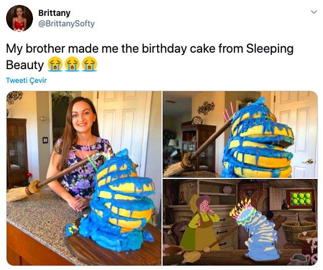 14. "Erkek kardeşim bana bu Uyuyan Güzel'deki pastadan yapmış."