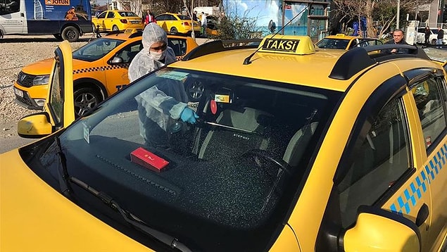 Her müşteri için dezenfektan malzemesi konulacak