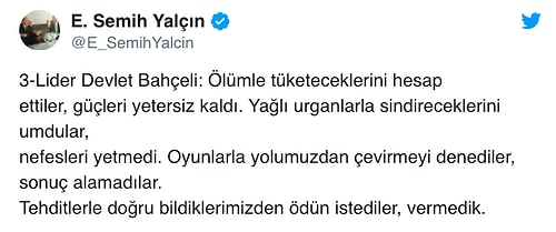 Bahçeli'den Dikkat Çekici Açıklama: 'Üç Hilal'in Tek Başına İktidarı Artık Zorunluluktur'