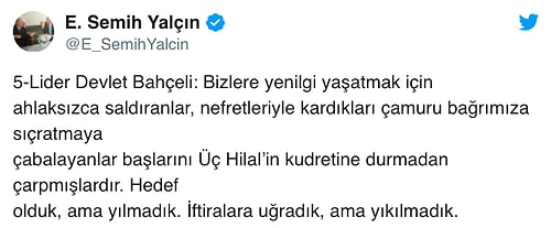 Bahçeli'den Dikkat Çekici Açıklama: 'Üç Hilal'in Tek Başına İktidarı Artık Zorunluluktur'