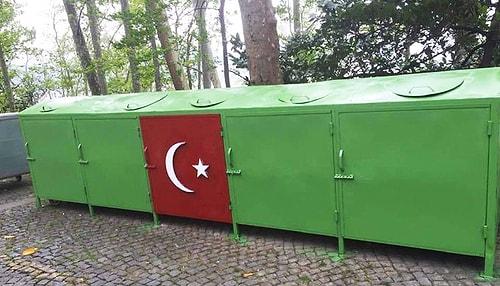 Girseun'da Çöp Konteynerine İşlenen Türk Bayrağı Tepki Çekti: 'Maksadını Aşan Saygısızca Girişim'