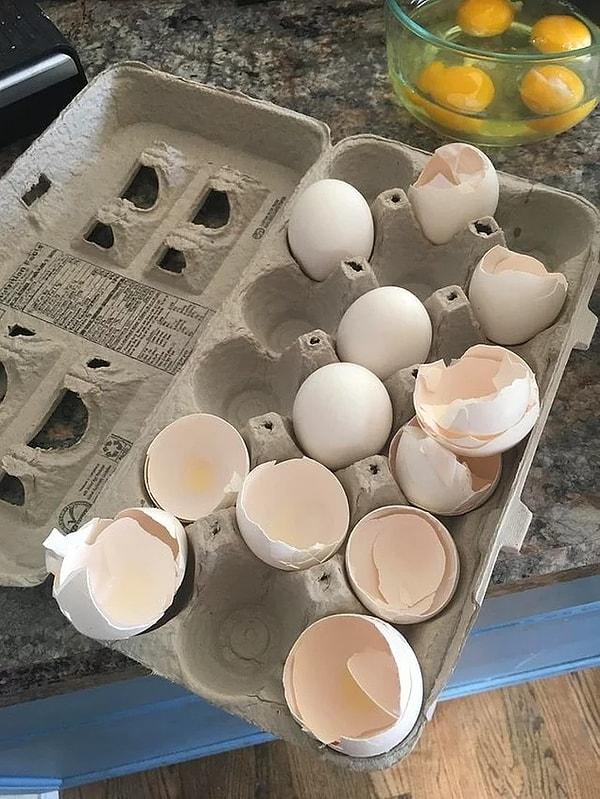 16. "Erkek arkadaşım yumurta kabuklarını çöpe atmak yerine yerine geri koyuyor."