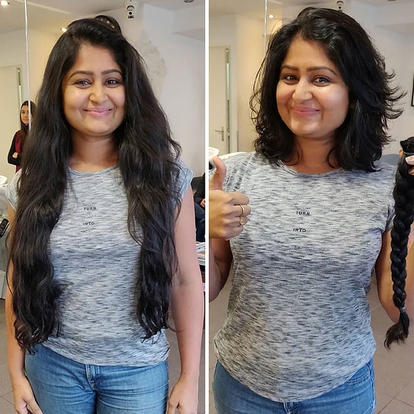 26. Это заняло много времени и усилий чтобы отрастить такие волосы, которые я пожервовала для больных раком