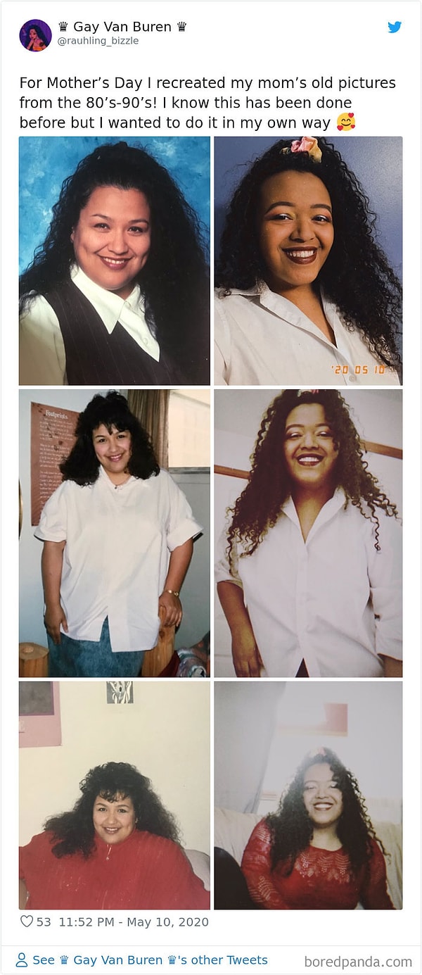 9. На День матери я воссоздала ее фото из 80-90-х