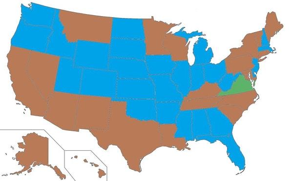 3. Amerika'daki eyaletlerin valilerinin göz renklerine göre dağılımı:
