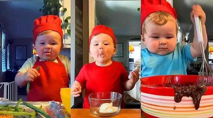 Yüzünüzde Kocaman Bir Tebessüm Bırakacak Bebek Şef Kobe ile Tanışın