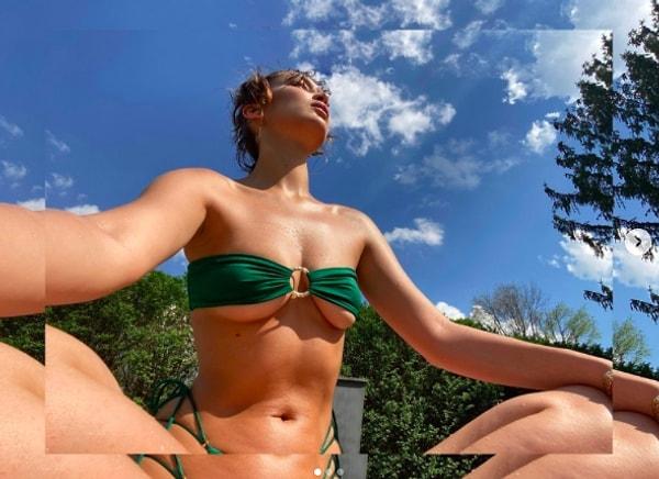 7. Bella Hadid, yeni pozlarıyla Instagram'ı salladı!