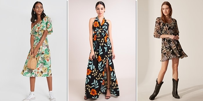Hem Giyenlerin Hem Bakanların İçi Açılsın: Her Bütçeye Uygun Rengarenk Çiçekli Elbiseler