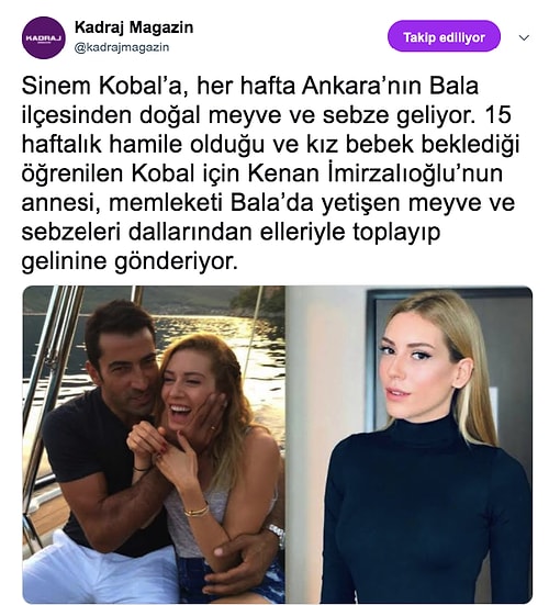 Hamile Sinem Kobal'a Kaynanasının Kendi Bahçesinden Gönderdiği Meyveler Herkesi Kıskandırdı