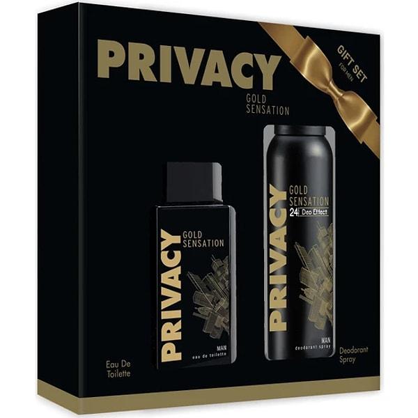 8. Privacy Gold Man EDT 100 ml Erkek Parfüm & 150 ml Deodorant