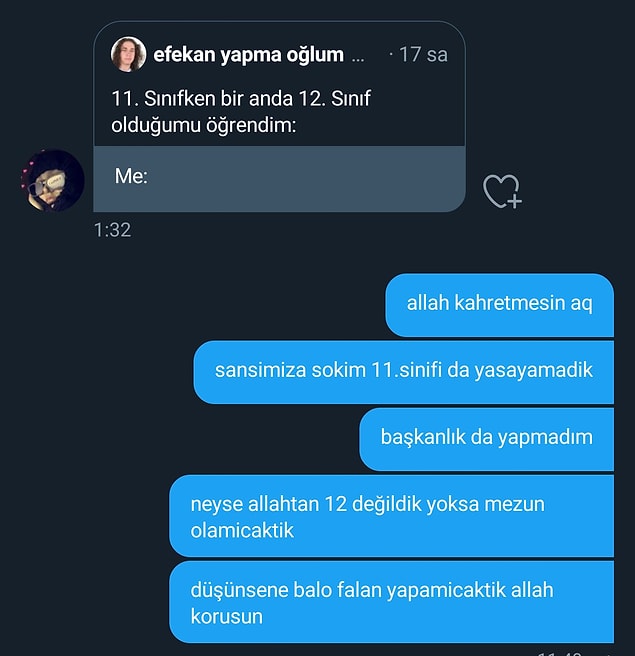 12. Dua edelim de salgın seneye sıçramasın.