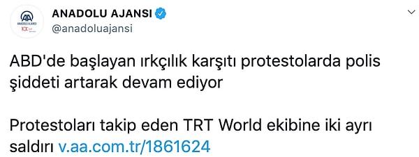 AA: TRT World ekibine iki ayrı saldırı