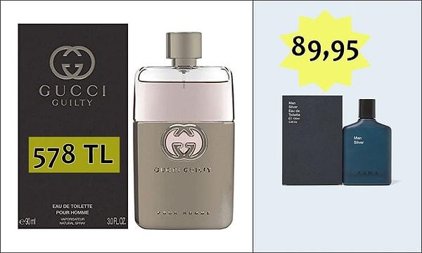 7. Yine erkek parfümlerinden Gucci Guilty'nin en yakın muadili Zara'nin Silver Man parfümü...